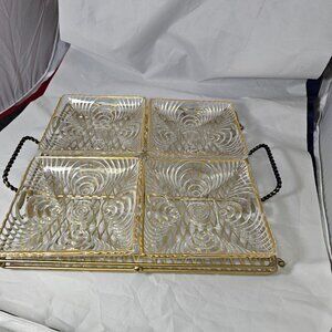 Vintage Metal Mesh Serving Tray